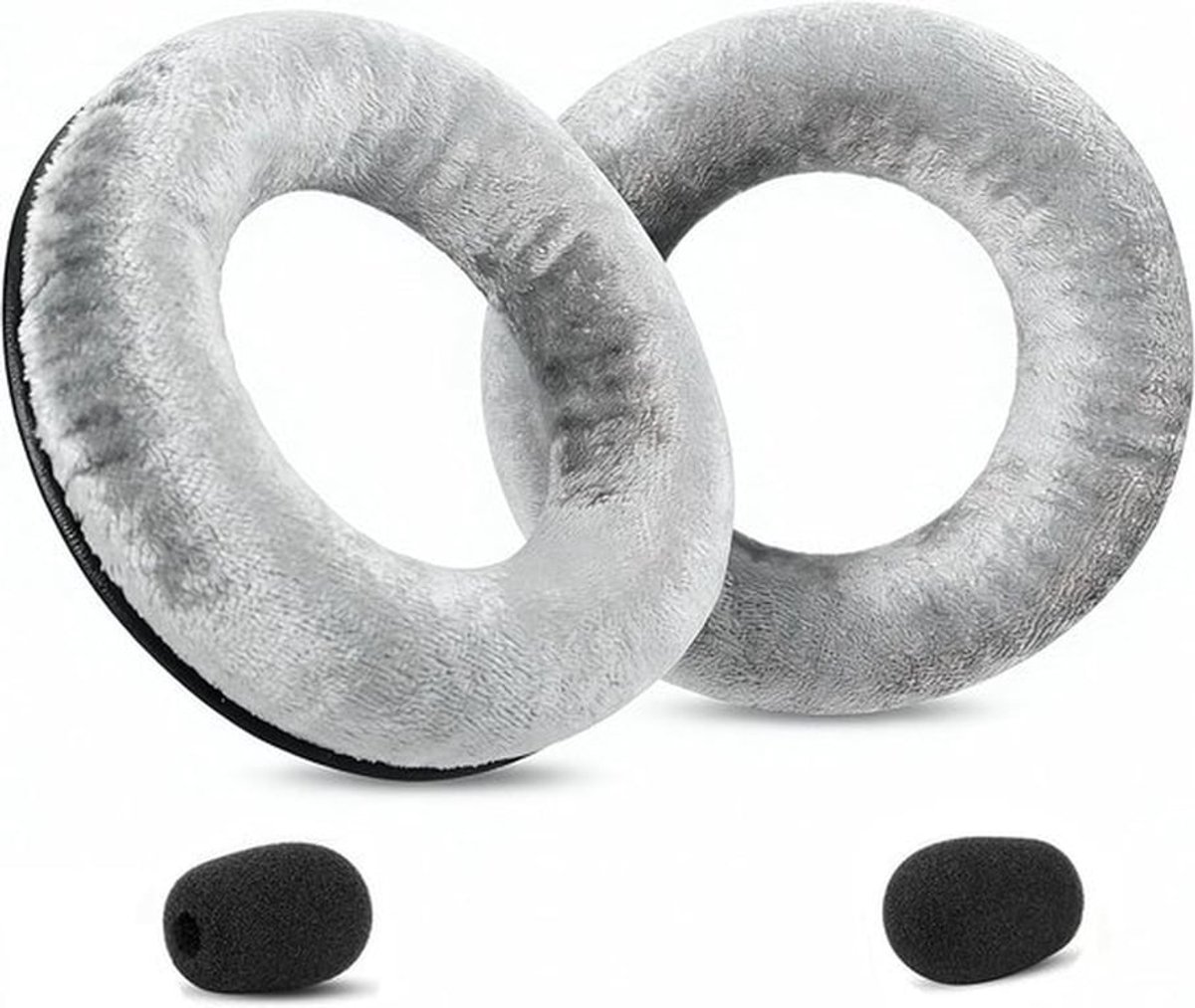 Comfortabele Vervangende Oorkussens voor Gaming Headsets en Audiokoptelefoons - Zilver Velvet