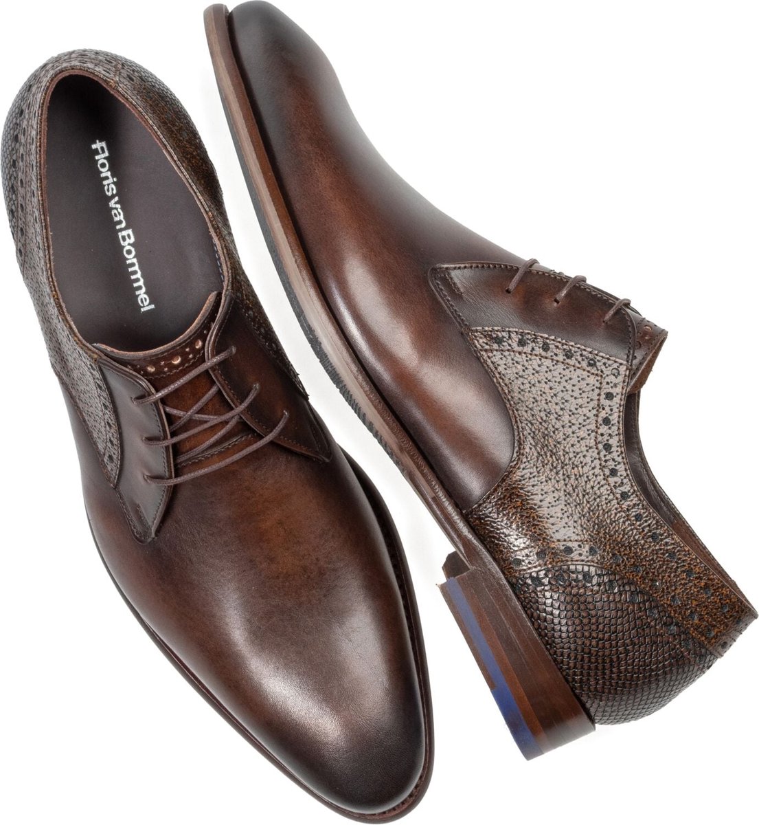 Floris Van Bommel Sfm-30361 De Stapper Nette schoenen - Veterschoenen - Heren - Bruin - Maat 44⅔