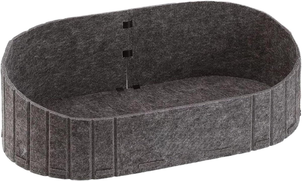 Hondenmand Vilt - Huisdierenbed Nest - Rustplek Creëren - Knaag- en Krasbestendig - 61x33.5x20cm - Grijs