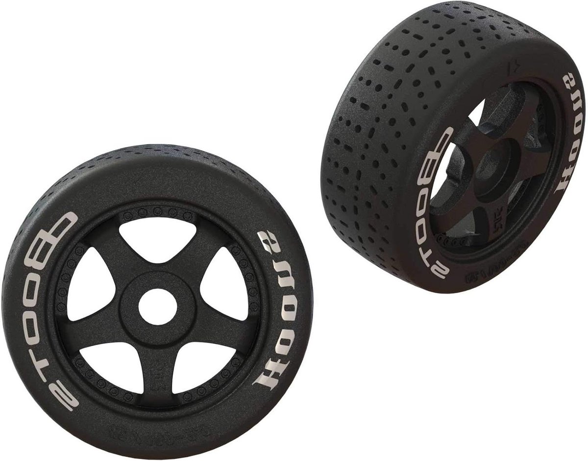 RC Banden - Vervangingsbanden - RC Auto - Voorgemonteerd - 100mm Diameter - Zwart