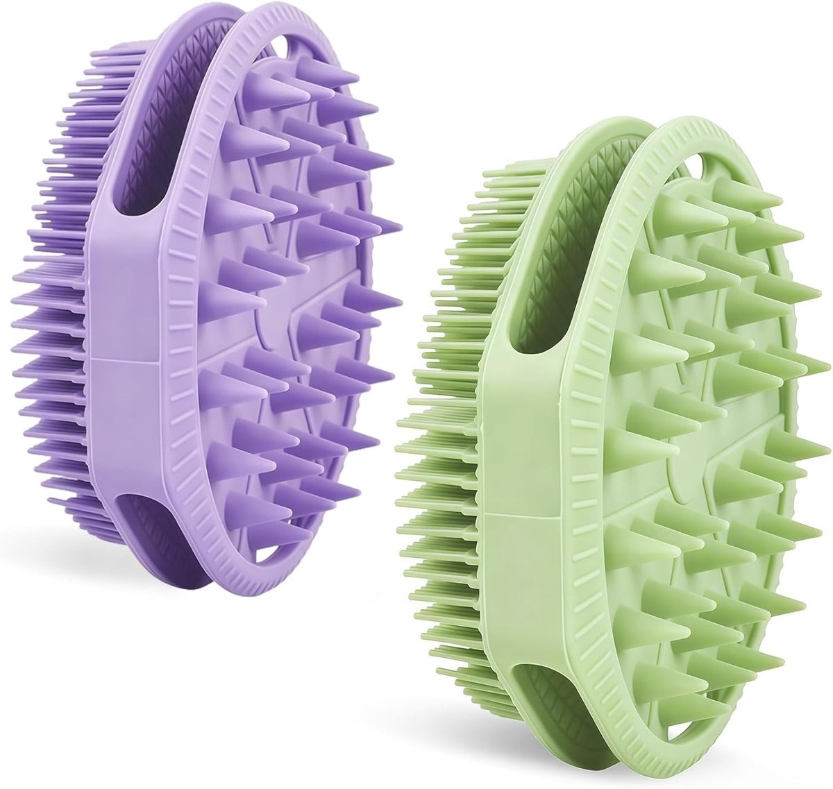 Luxe Silicone Lichaamspeeling, 2 Stuks Douche Spons voor Effectieve Exfoliatie en Verzorging van de Huid met Handvat en Comfortabele Grip