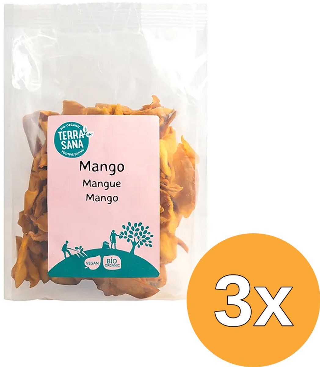 3x Terrasana Mangoreepjes Bio (250 gr)