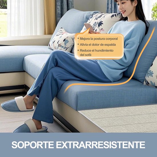 Verstevigingspad voor Zakkende Zitplaatsen 60 x 170 cm Vouwbaar Ondersteuningsbord voor 3-zitsbanken, Ideaal voor Meubels en Comfort — afbeelding 3