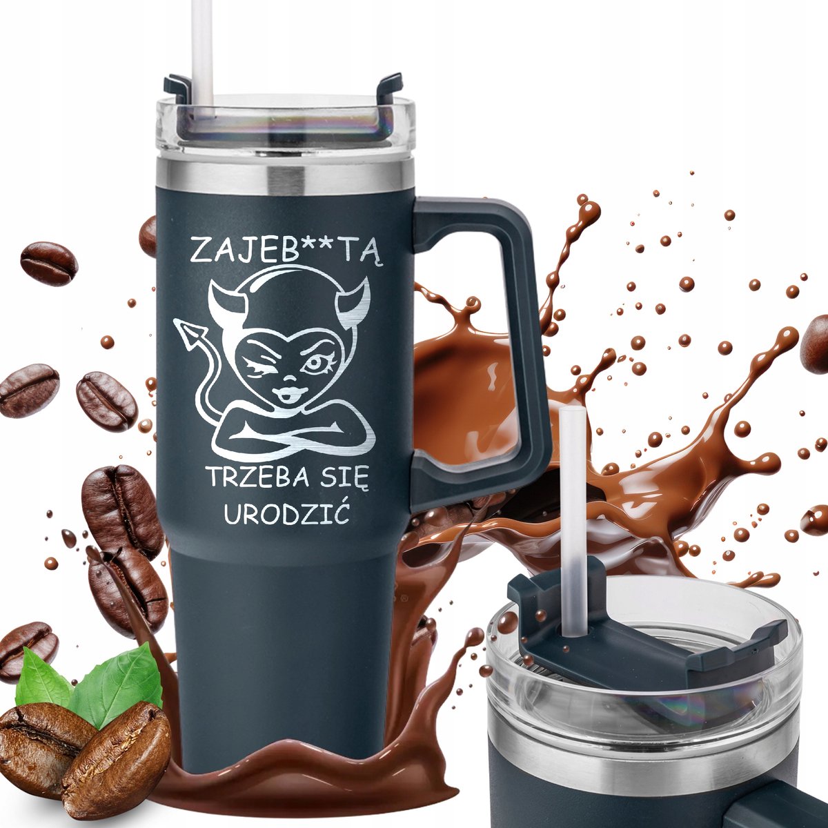 Grote Thermosbeker met Gravure - Perfect Cadeau