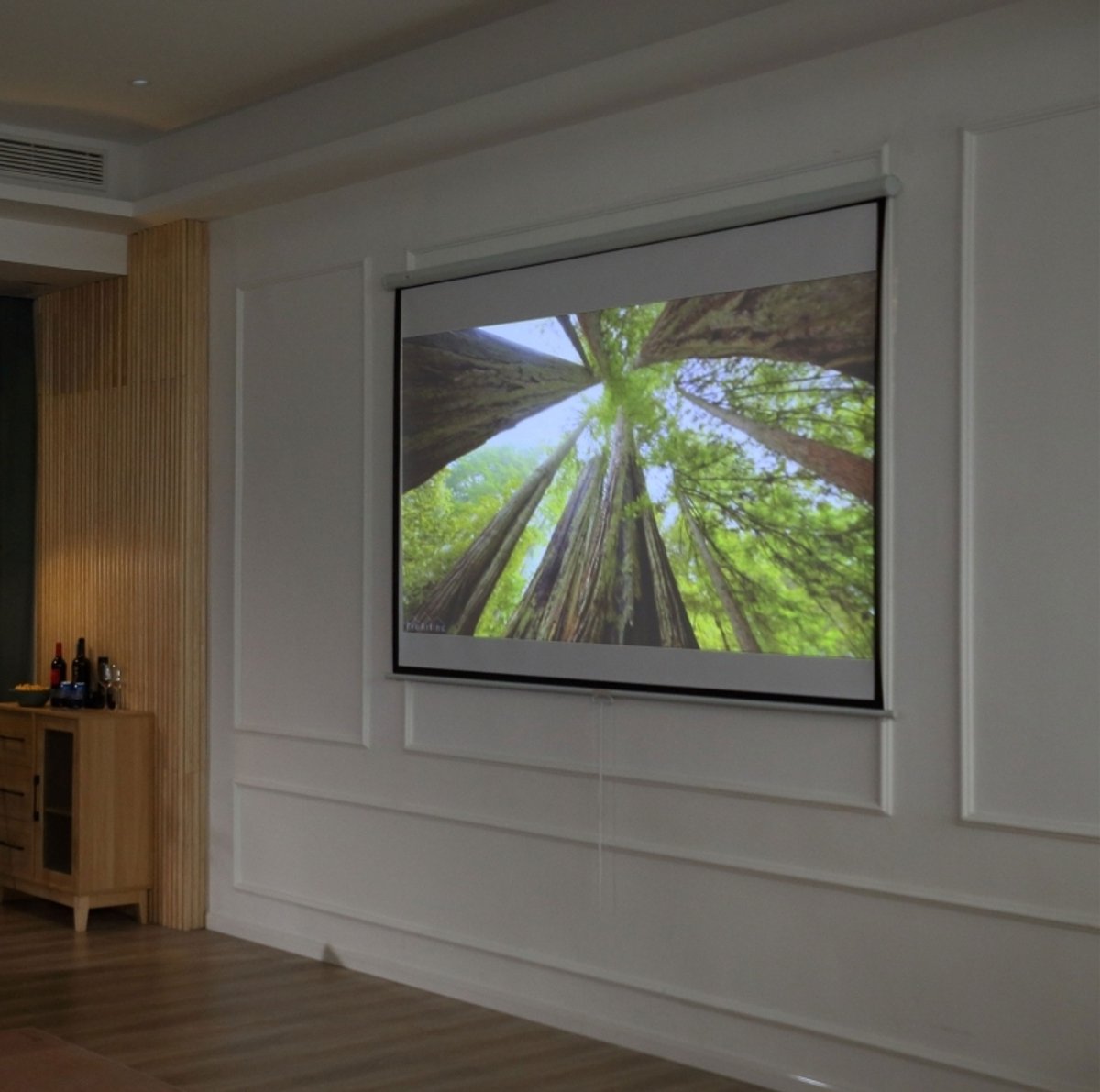 COVREO Projectiescherm 203 x 152 cm wit, 100 inch handmatig voor thuis