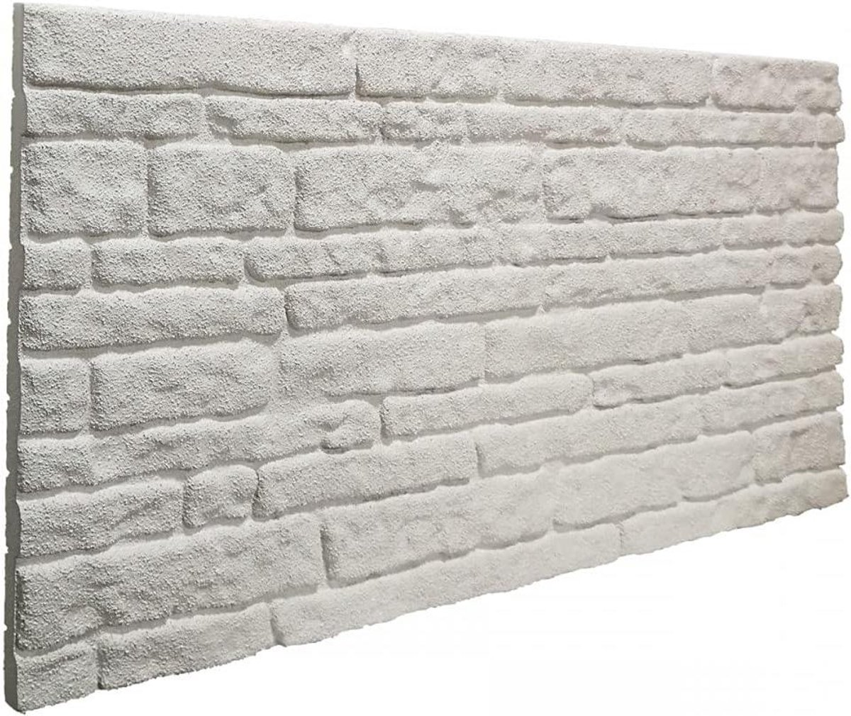 Kunststeen Panelen - Isolatieplaten Steenlook - Muur Decoratie - Waterdicht Hardschuim - 100x50 cm - Wit