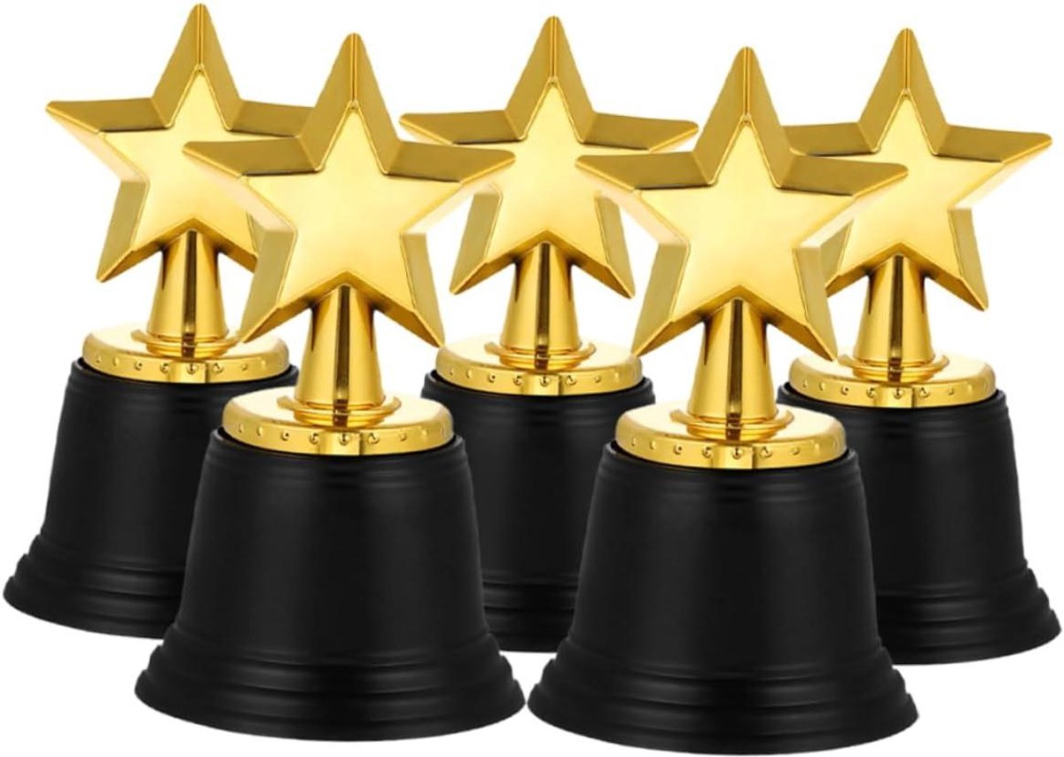 Ster Trofee - Award Beker - School Prijzen - Ster Vorm - 12.2 cm - Goud