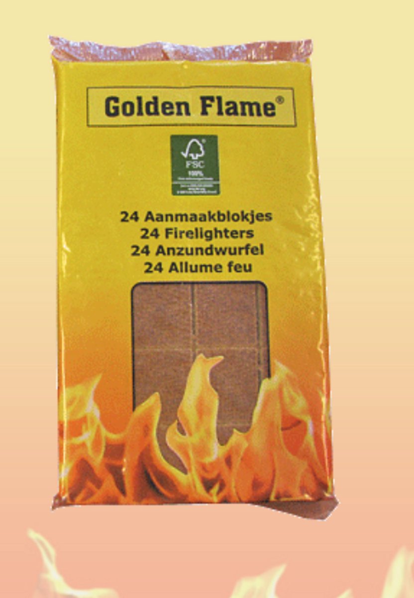 Golden Flame bruine aanmaakblokjes 24 st.