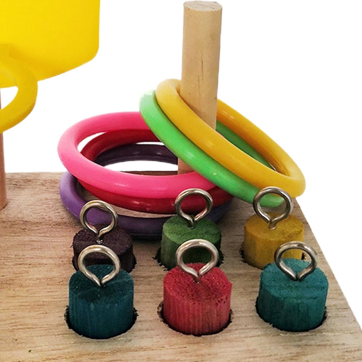 Vogeltrainingsspeelgoed - Parkiet Educatief - Hersenontwikkeling Vogels - Interactieve Simulatie - 15x10x5 cm - Multicolor