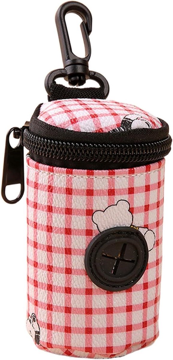Hondenpoepzakhouder - Poepzakdispenser Honden - Huisdier Benodigdheden - Robuust en Lichtgewicht - 50 x 50 x 90 mm - Rood
