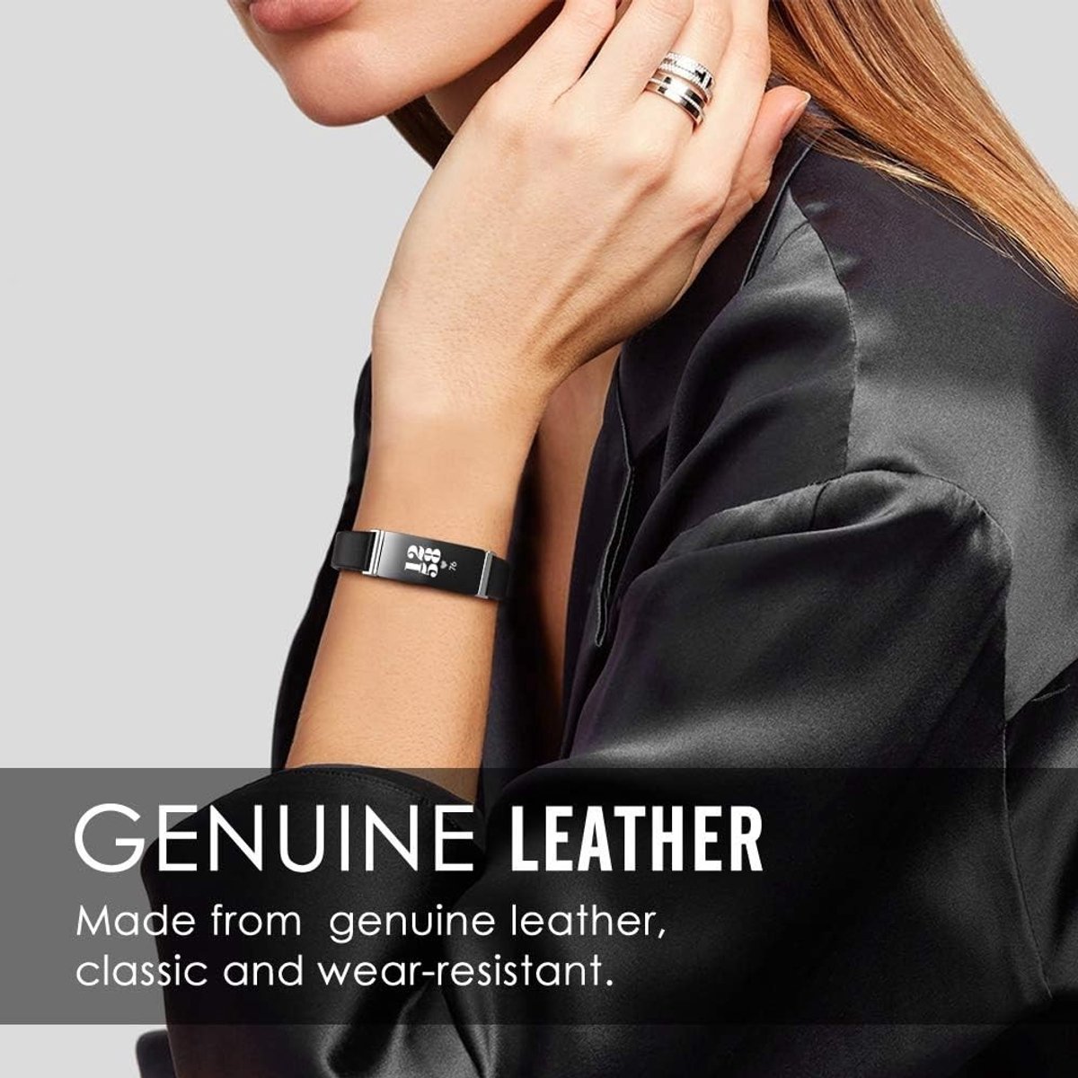 Genuine Leather Horlogeband voor Fitbit Inspire/Inspire HR, Comfortabele en Duurzame Polsband, Stijlvolle Accessoire voor Fitness Trackers thumbnail 6