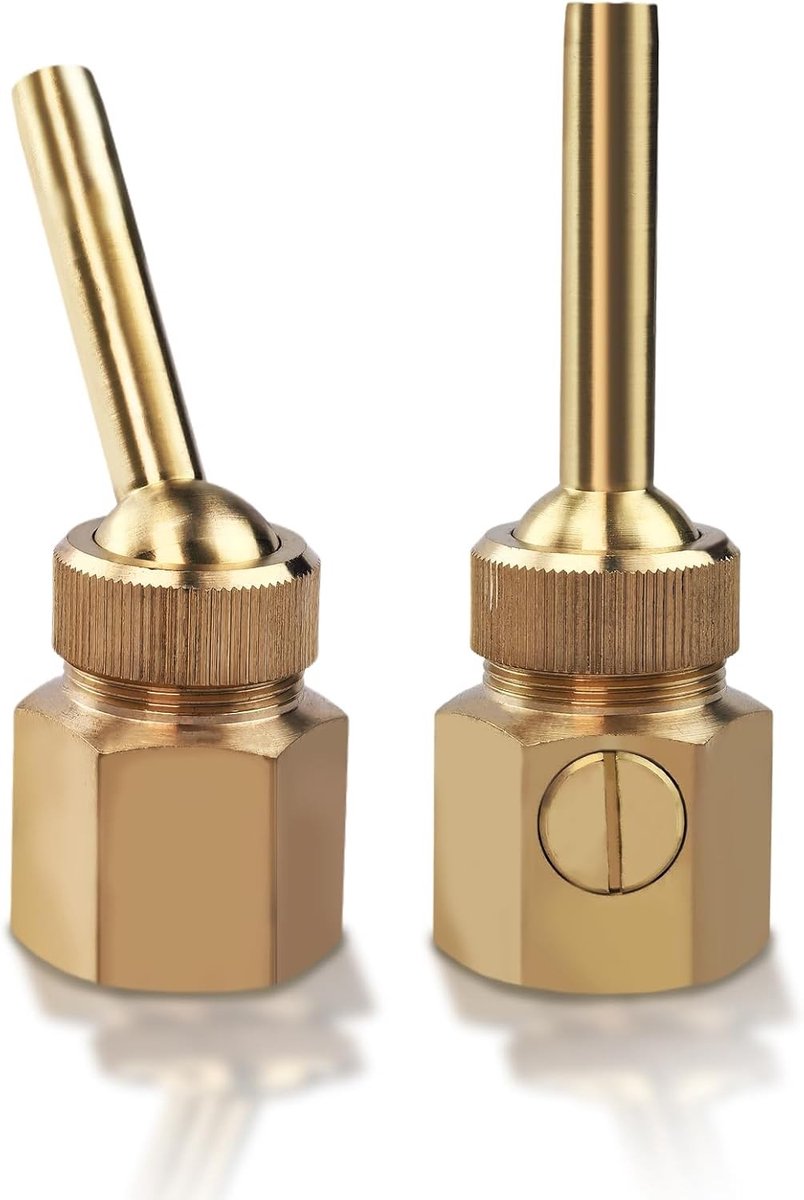 Verstelbare Rechte Landschapsproeier, 2-Pack Messing Fontein Sprinkler met 20mm Draad voor Tuinen, Vijvers en Pretparken