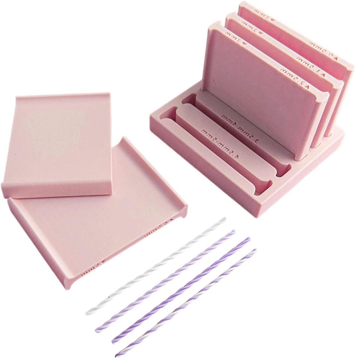 Klei Rolgeleiders - Dikte Roller - Uniforme Ringen Maken - Vijf Verschillende Maten - 9 x 8 x 7 cm