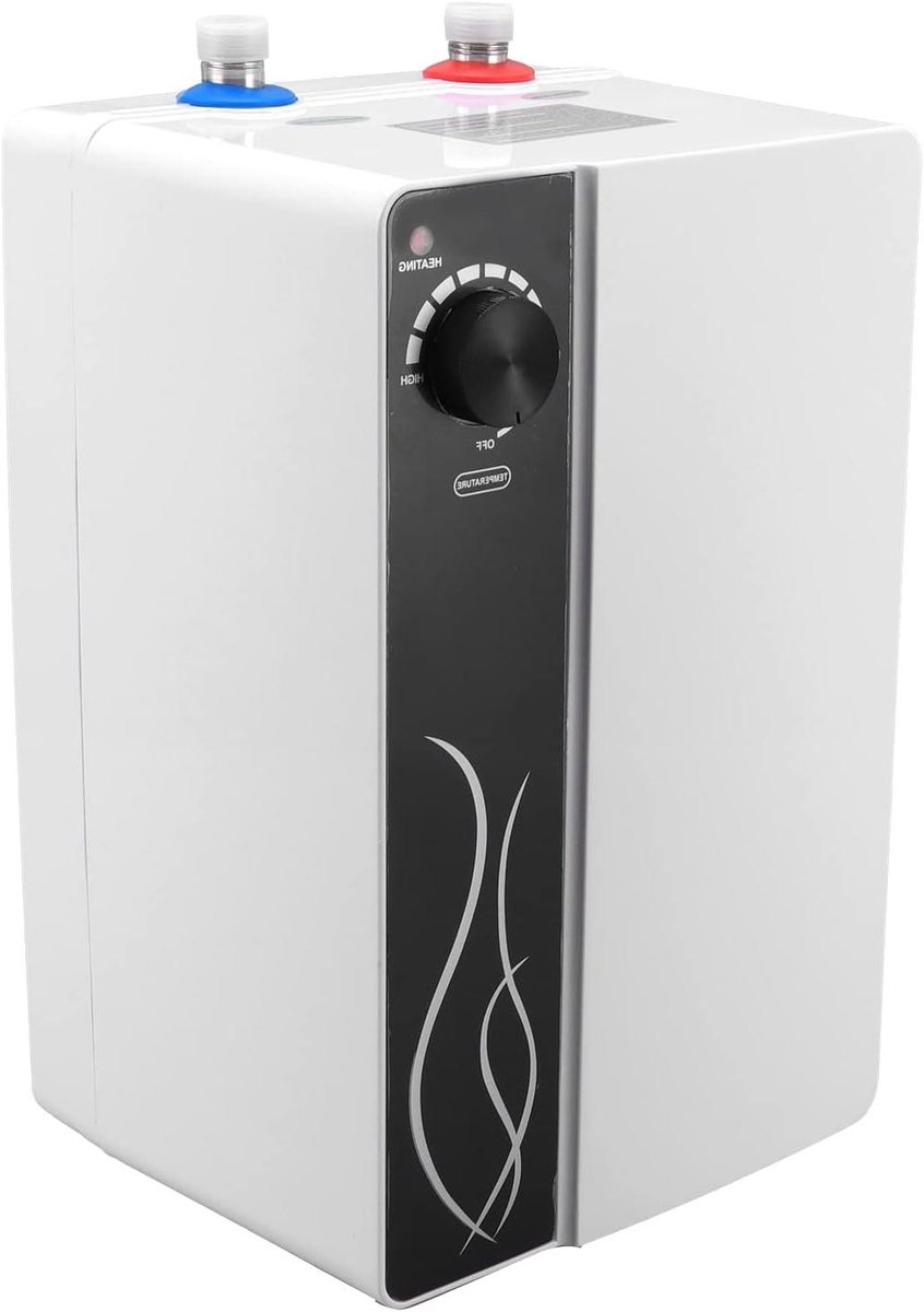 Mini Elektrische Boiler - Warmwatertoestel - Direct Warm Water - Constante Temperatuurregeling - 8 Liter Capaciteit - Wit Zwart