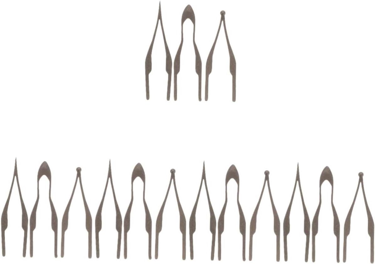 Pyrografie Puntjes - Houtbrander Tips - Houtbewerking Decoratie - Nikkel-Chroom Legering - 15 Stuks - As Shown