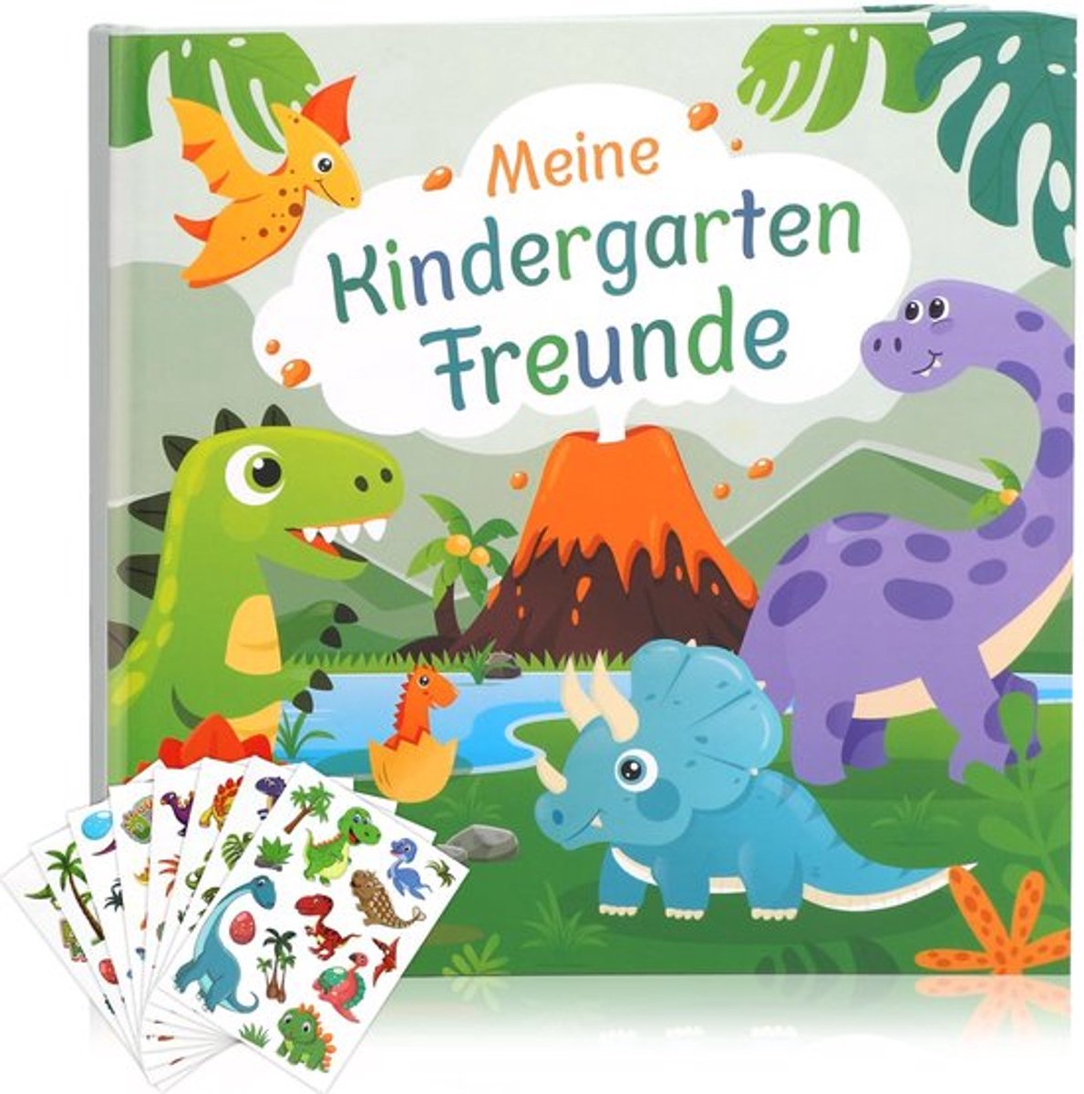 Vriendenboek voor kleuterschool - Dino Vriendenboek - 21 x 21 cm - Beste Vrienden - Schooltijd - Herinneringen. - Klasboek