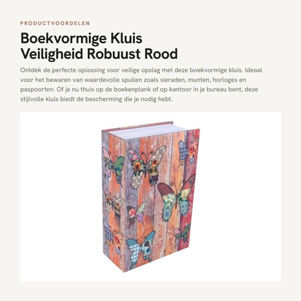 Boekvormige Kluis - Duurzaam Materiaal - Verborgen Opslag - Veiligheidsoplossing - Antidiefstal - Geschikt voor Thuis en Kantoor - Veiligheidsbox