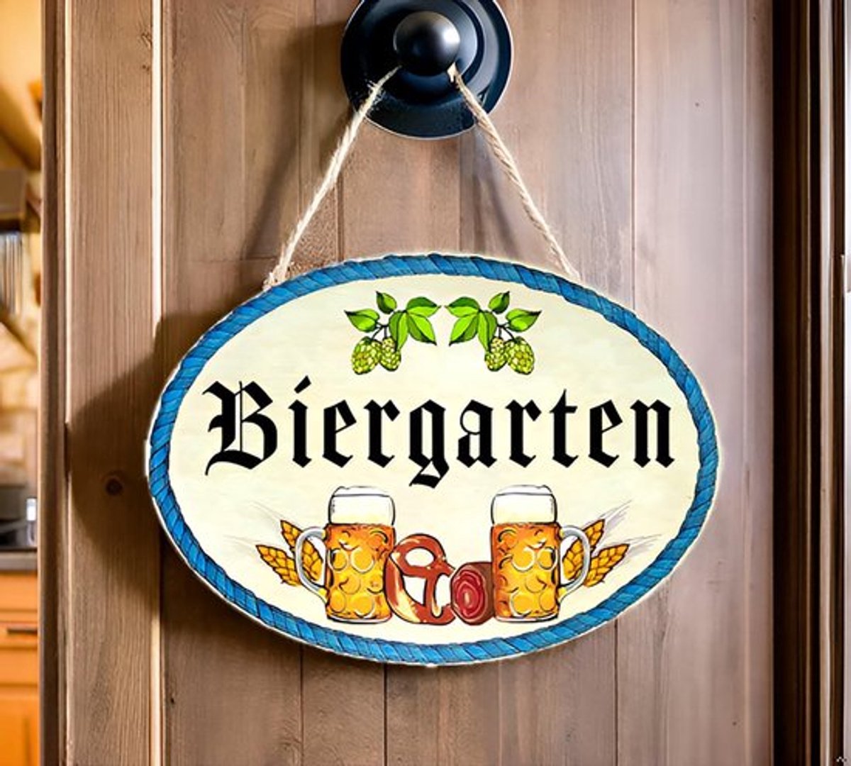 Deurbord Antiek Design - Houten Deurbord - Berkenmultiplex - Digitale Print - 180 x 130 mm - Decoratief Geschenkartikel - Decoratiebord