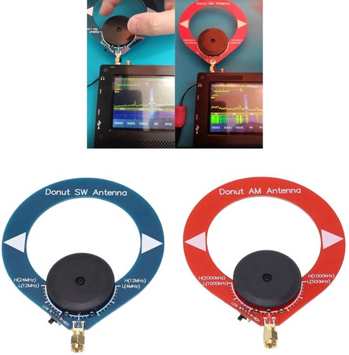 Loopantenne Draagbaar - Donut AM Antenne - Verbeterde Ontvangst - Geschikt voor FM/SW Radio - Duurzaam PCB Materiaal - Set van 2 - Radioantenne