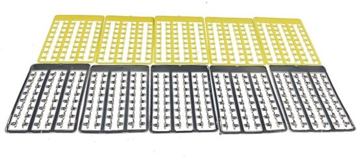 Karpervisstopper 10 Stuks - V-vormige Hengels - Aasplug 8,5 cm - Transparant/Geel - Boilie Stoppers - Effectieve Aastechnieken - Boilie Stopper