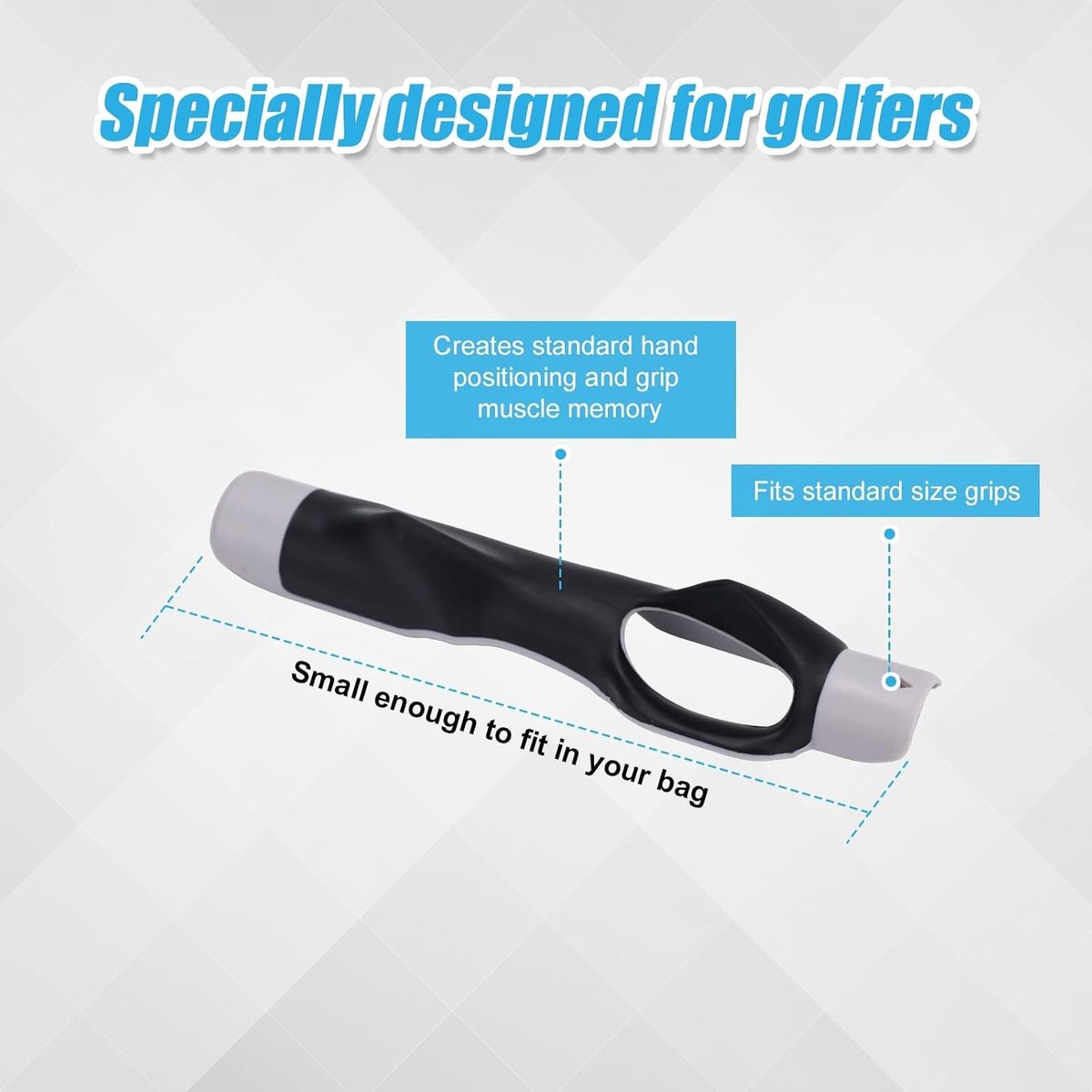 Golf Grip Trainer voor Beginners - Anti-Slip Swing Trainer voor Verbetering van Handpositie en Griptechniek op de Golfclub