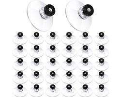 Perthlin 30 Stuks Transparante PVC-Kunststof Zuignappen Met Schroefdraad, 5 Cm, Sterke Zuignappen Met Kartelmoer, Voor - ShopVlot