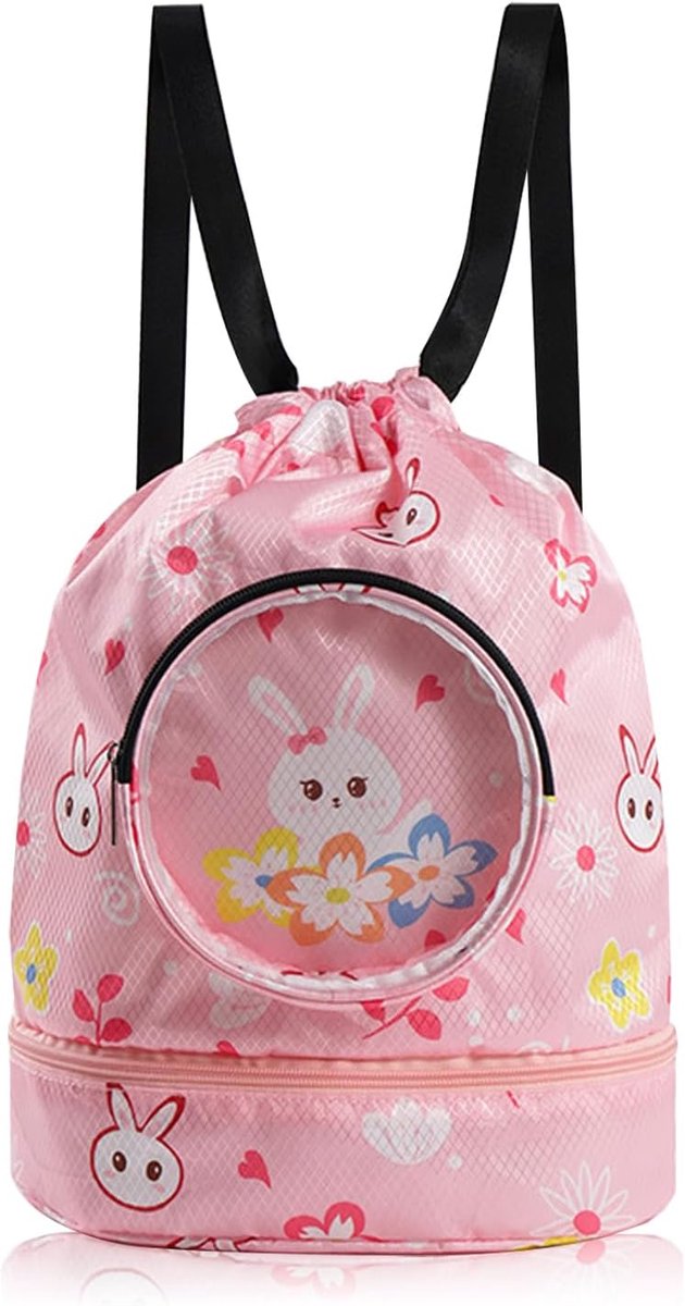 Kinder zwemtassen 25x36 cm - droog-nat scheiding - trekkoord tassen - ideaal voor PE & strandgebruik - ShopVlot