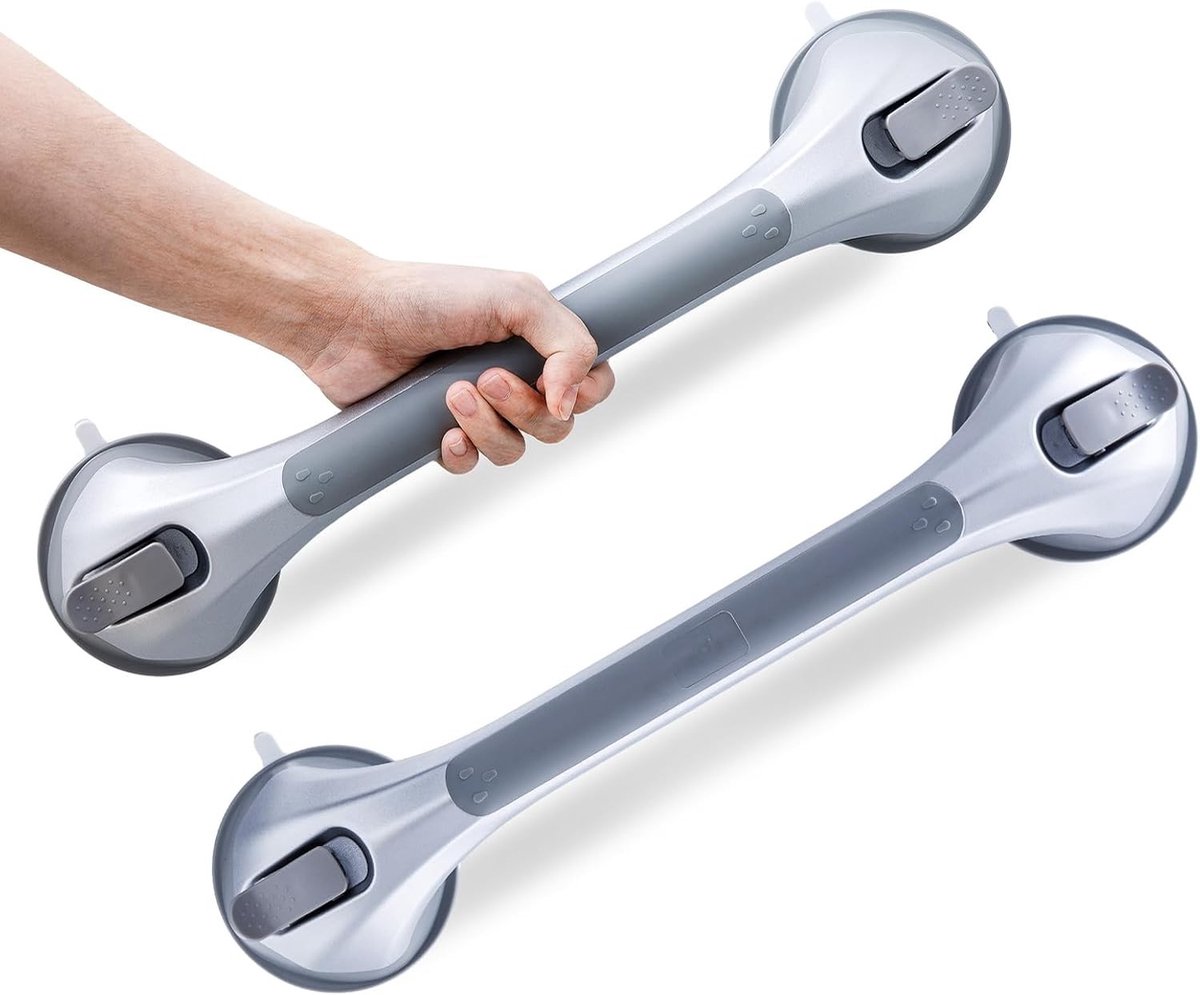 Suction Support Beugel zonder Boren, 43cm 110kg voor Ouderen - 2-pack met Sterke Zuigkracht en Veiligheidsfunctie