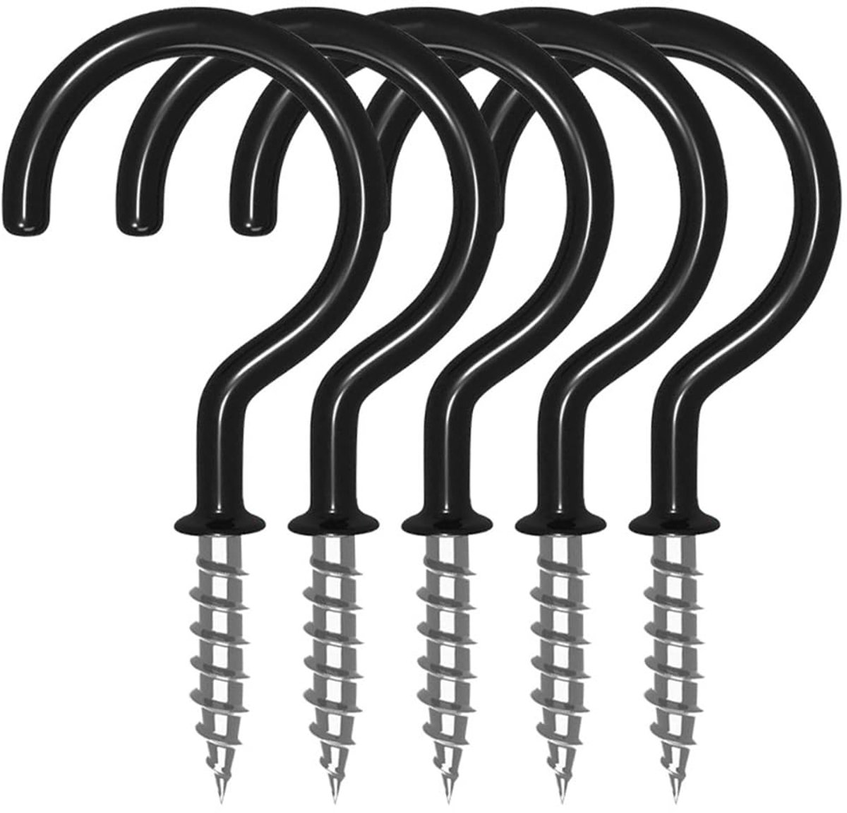 Bekerhaken 16 stuks - 2,9 inch metalen plafondhaken - PVC-coating - ideaal voor het ophangen van planten - ShopVlot