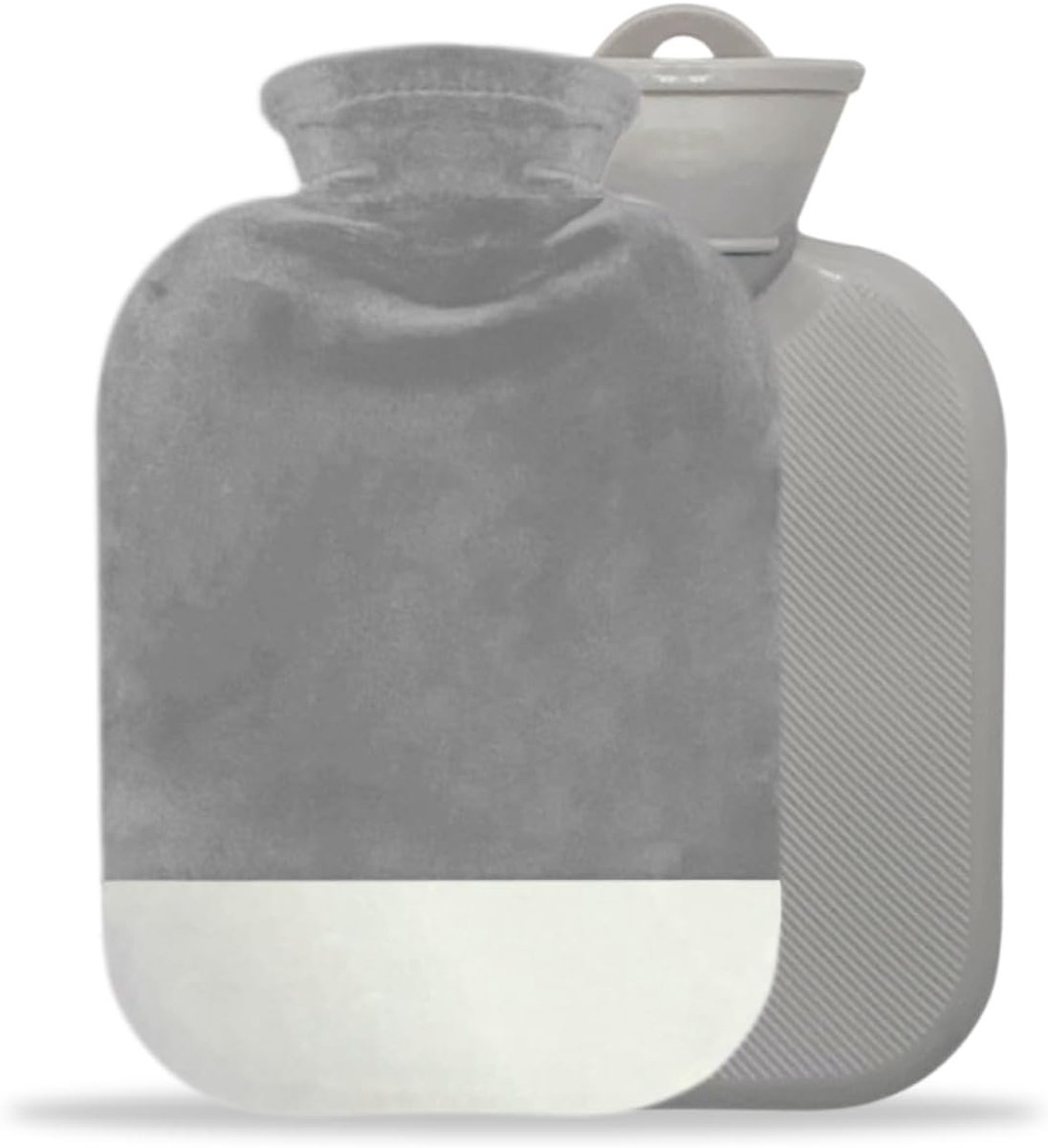 Warmwaterkruik 2000ML - grijze afneembare hoes - wasbare flessenhoes - ideaal voor comfort - ShopVlot