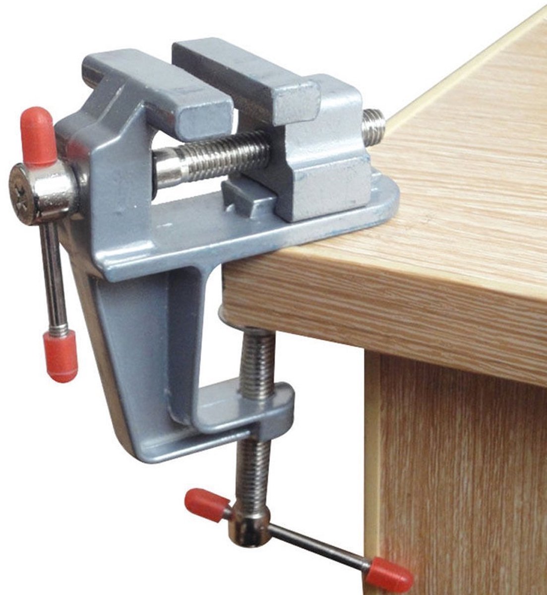 Mini bankschroef 0-30 mm - compacte tafelklem - ideaal voor hobby en reparatie - stevig en veelzijdig - ShopVlot