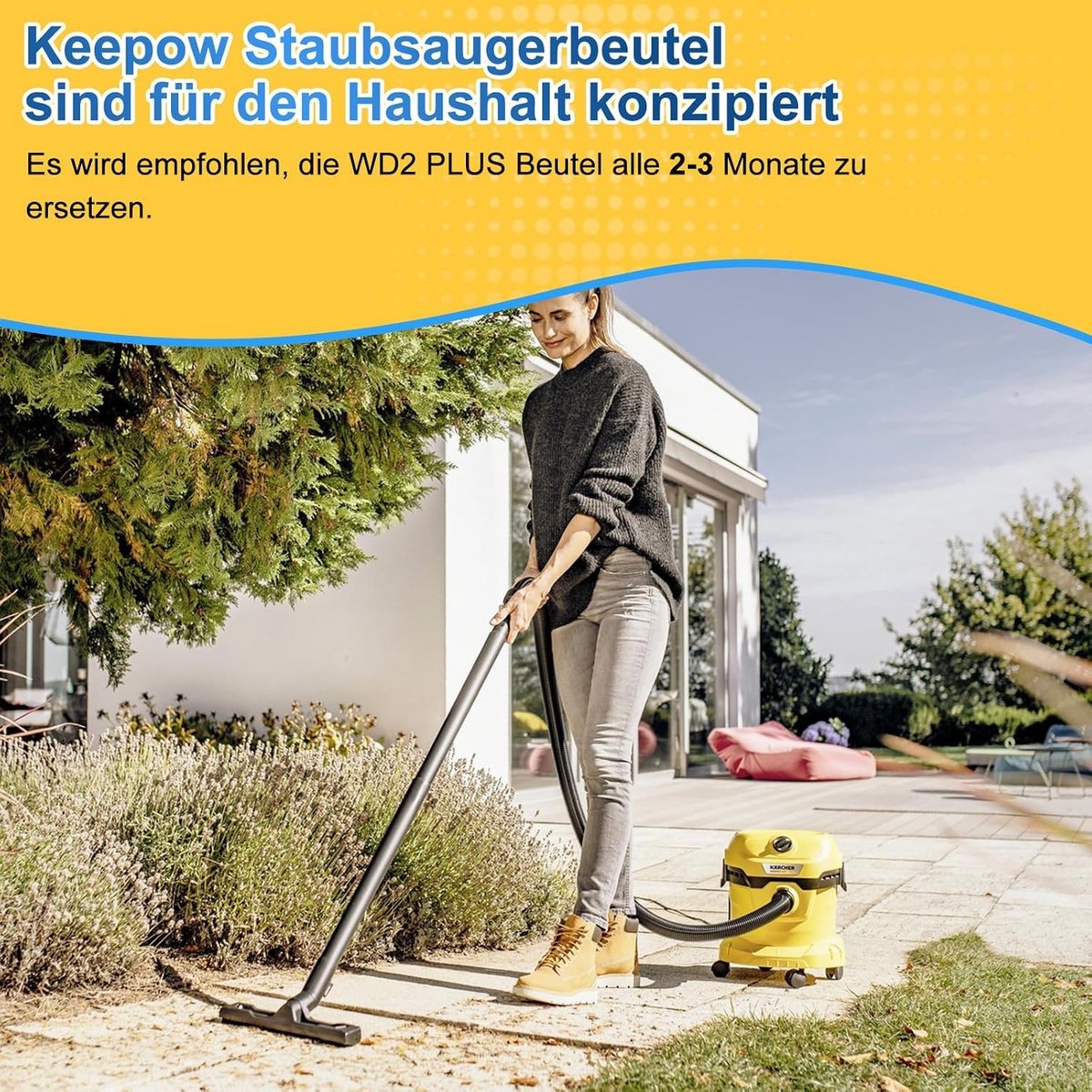 6 Stuks KFI 357 Stofzakken voor Kärcher Nat- en Droogzuiger - Hoge Kwaliteit, Duurzaam en Efficiënt