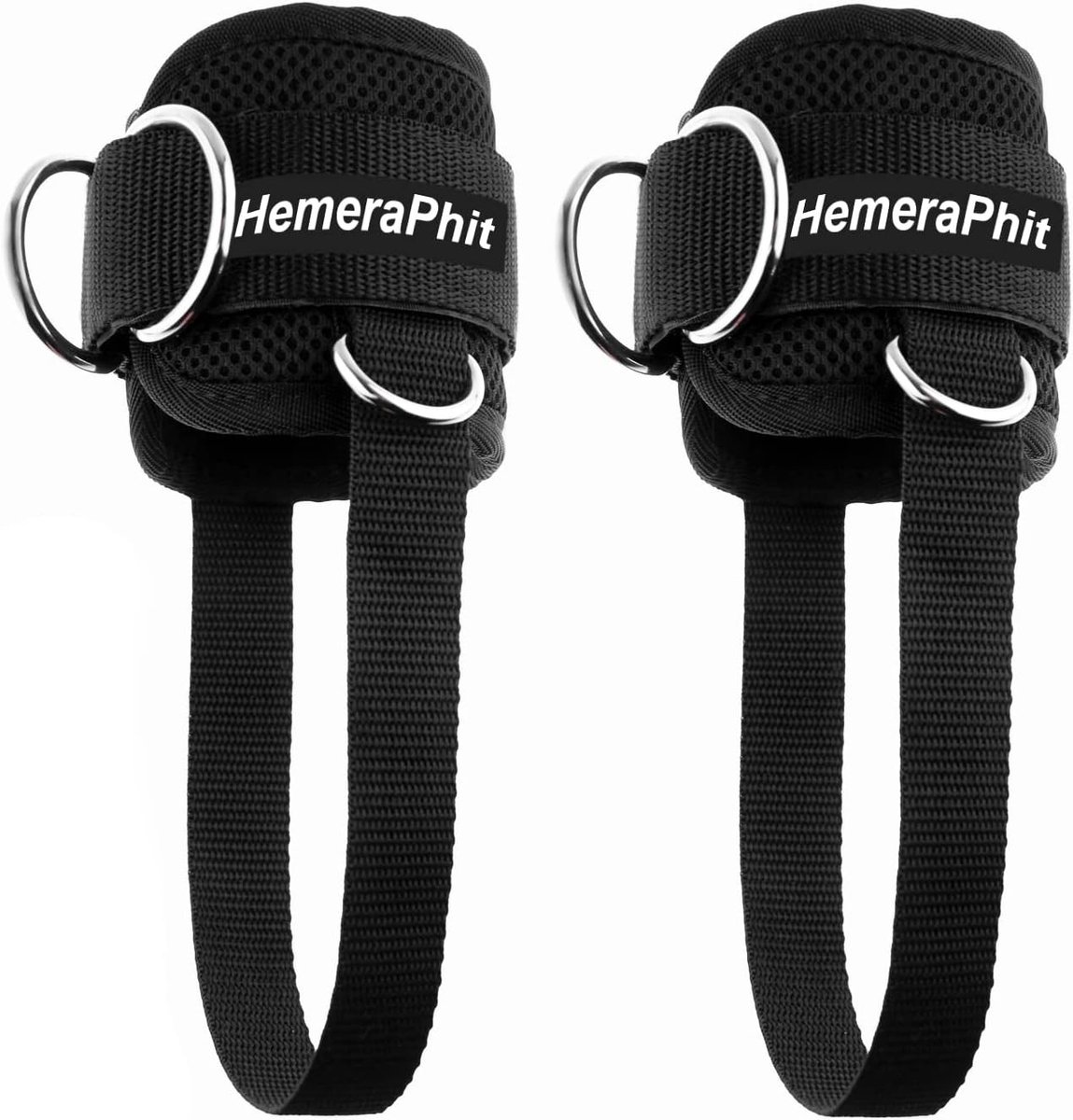Verstelbare Enkelsluitingen Voor Kabelmachines - Neopreen Gevoerde D-Ring Bevestiging Voor Glute, Been En Billen Workout