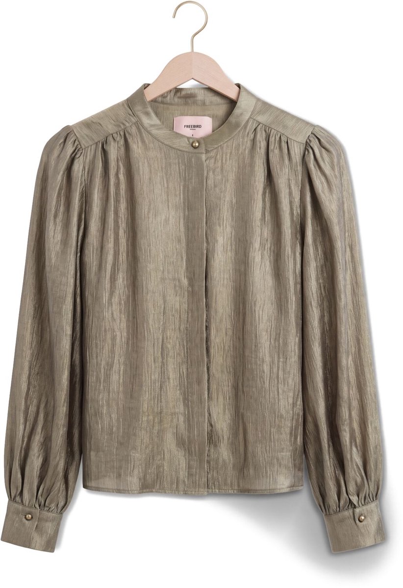 Freebird Bomber Dames - Blouse - Kaki - Maat L
