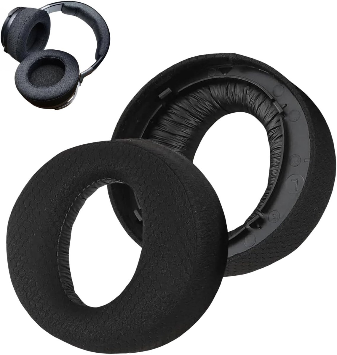 Vervangende oorkussens voor hoofdtelefoon, koelgel en traagschuim voor optimaal comfort en duurzaamheid, geschikt voor gaming en muziek (zwart)