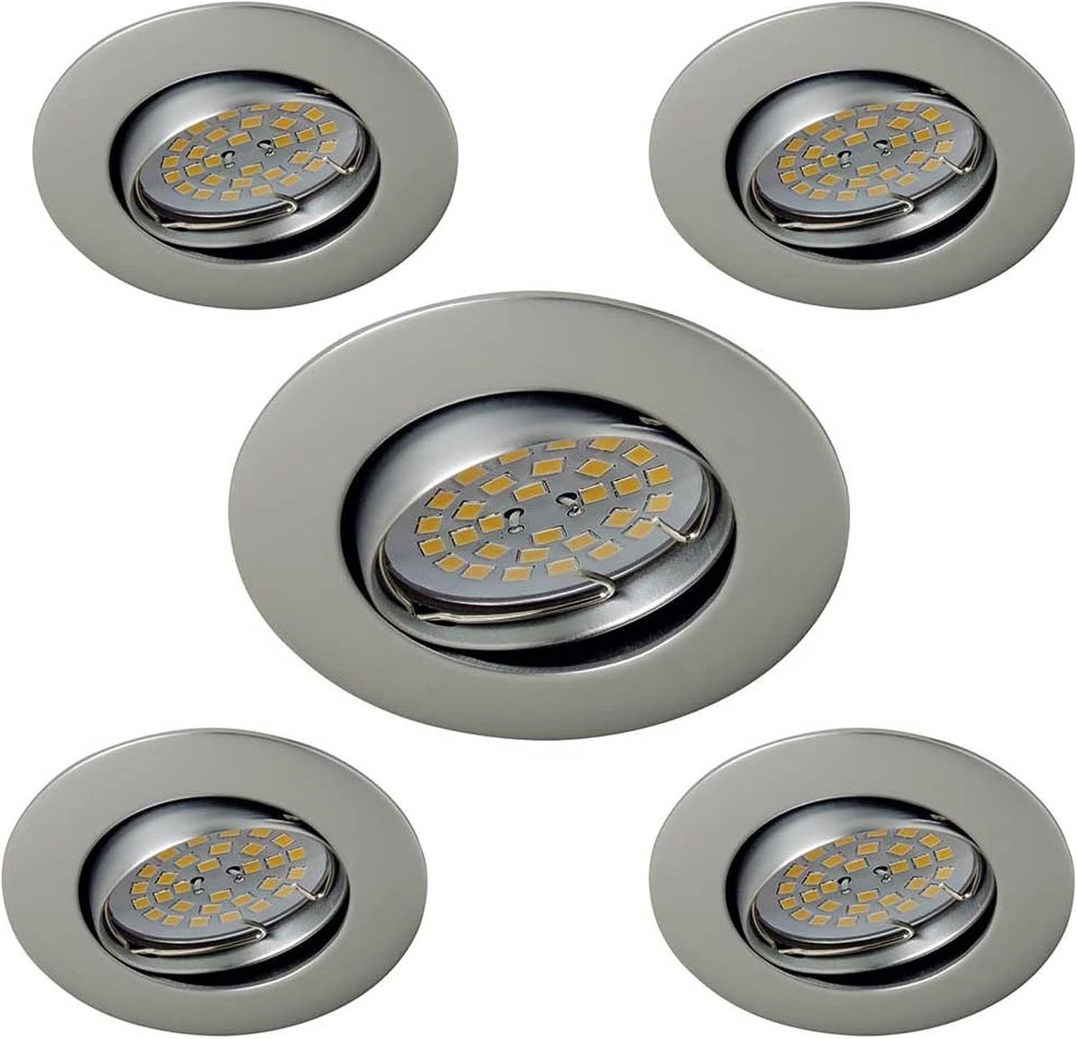 Inbouwspot - Wit - 9,3 x 2,5 cm - Draaibaar met GU10-fitting - Voor Plafondmontage