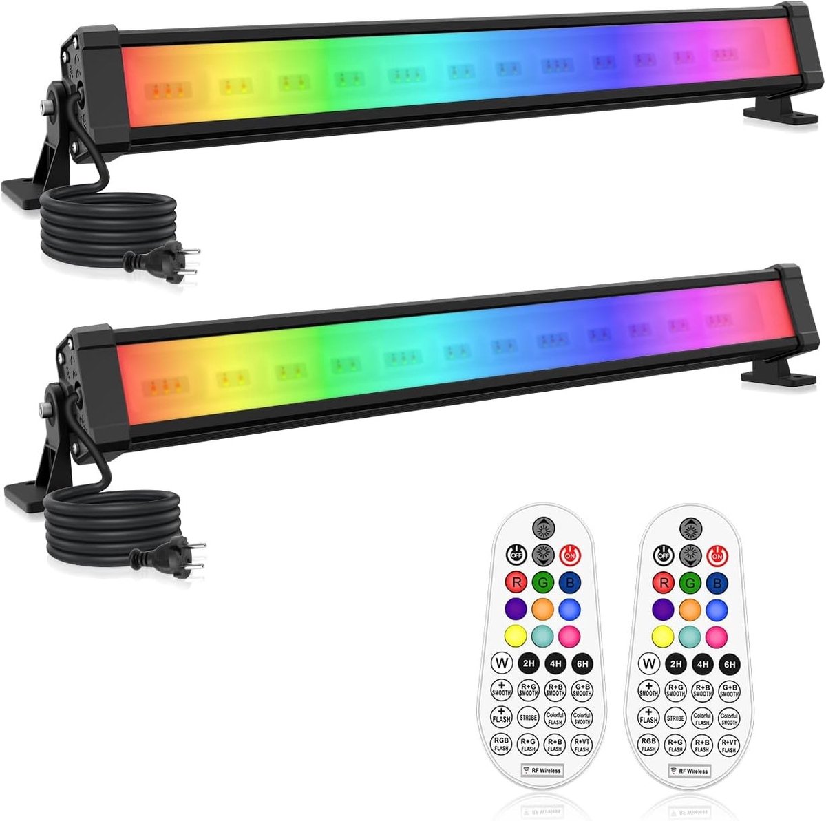 RGB Led-wandwaser - RGB - 42W - Met Afstandsbediening en Waterdichte Behuizing - Voor Buitenverlichting en Feesten