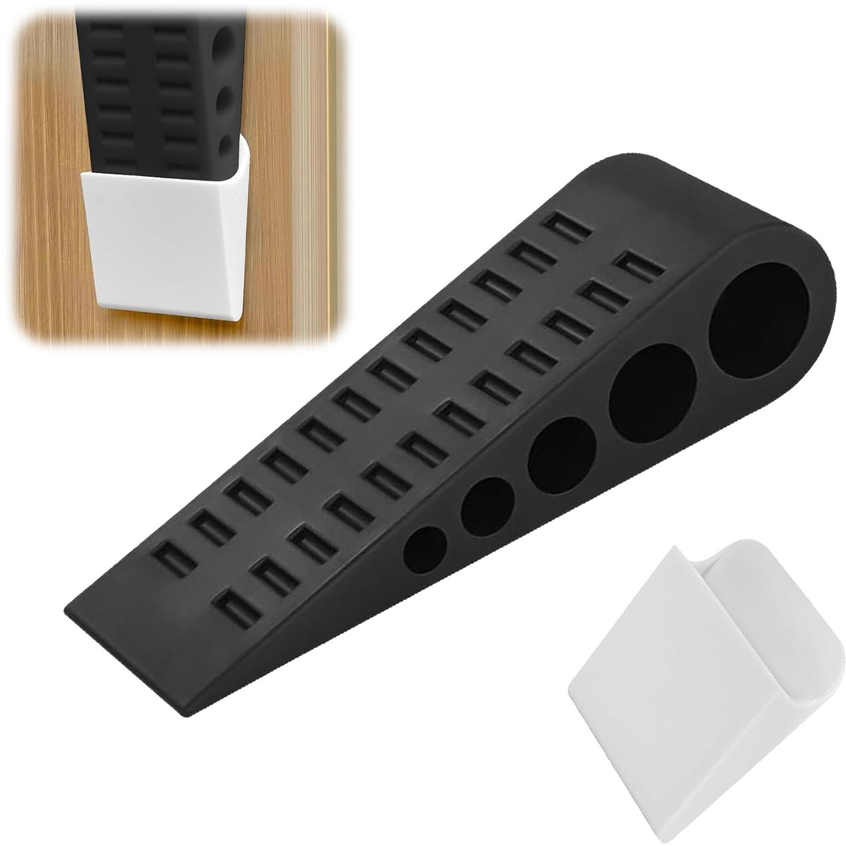Deurstop Rubber - Antislip deurstopwig - Flexibel en duurzaam - Ideaal voor houten en kunststof deuren - ShopVlot