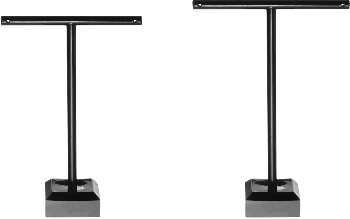 Oorbelhouder T-type - 2 stuks zwart - Oorbelstandaard en opslag - Perfect voor accessoires - ShopVlot