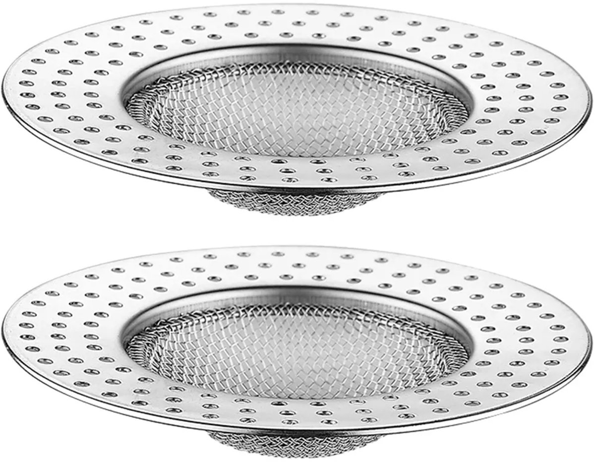Afvoerfilters van roestvrij staal Geschikt voor keukenspoelbakken, doucheruimtes en wastafels.