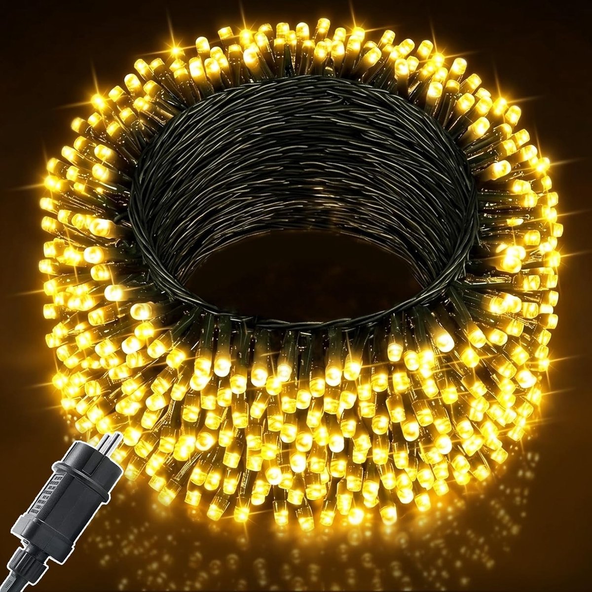 Lichtsnoer - Warmwit - 30 m - LED-lichtketting met Timer en Geheugenfunctie - Voor Kerstdecoratie en Feest