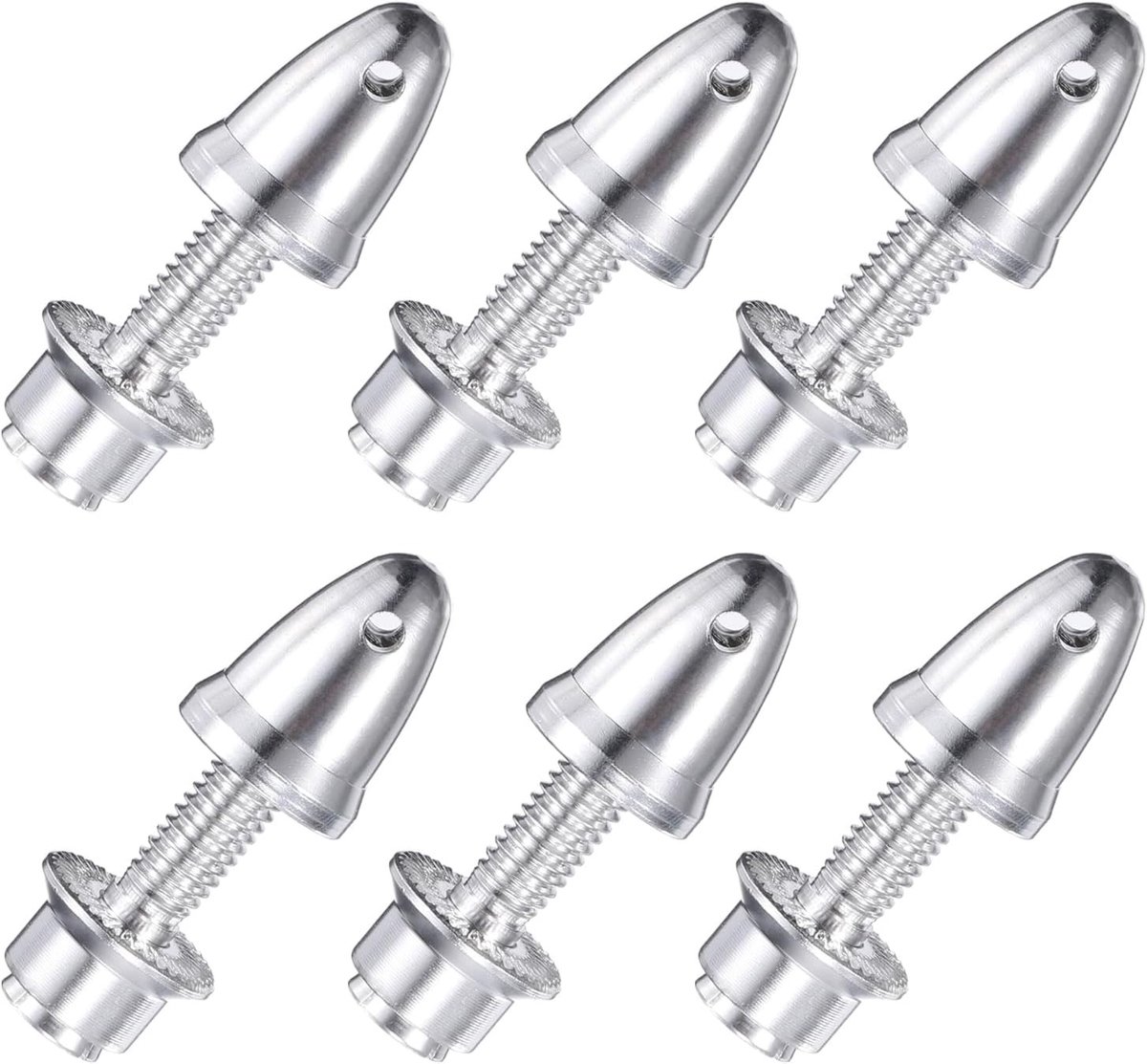 Propeller Adapter voor RC Vliegtuigen, 3mm Bore en 6mm Output Shaft, Spinner en Beschermer voor As, Brushless Motor, Set van 6, Ideaal voor Modelbouw en Hobbyisten
