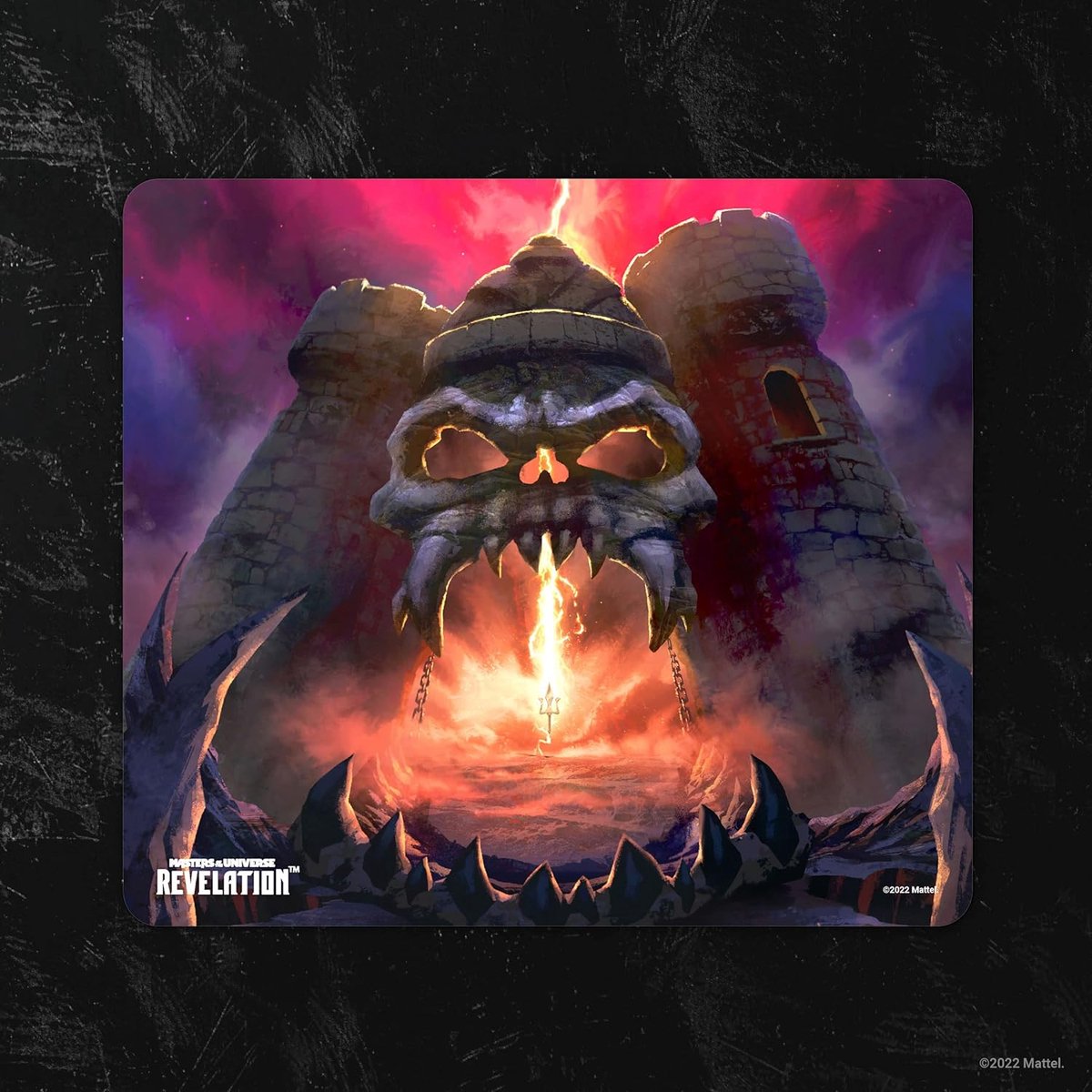 Mousepad Castle Grayskull 25 x 22 cm - polyester - kleurrijk ontwerp - perfect voor gamers - ShopVlot