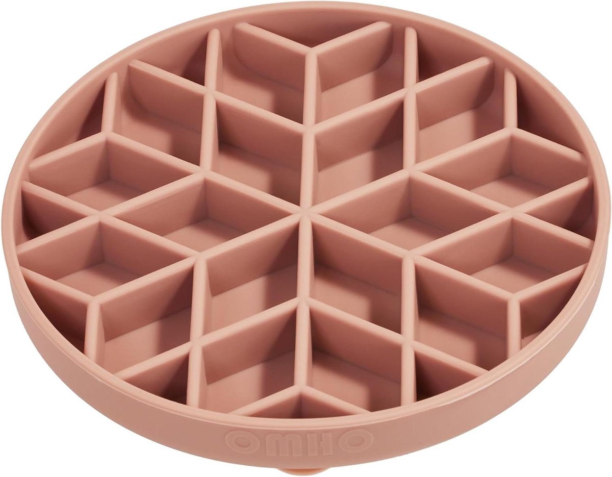 Honden Voerbak - Langzame eter - Gezond Eten - Zuignap Bodem - 15 cm Diameter - Koraal