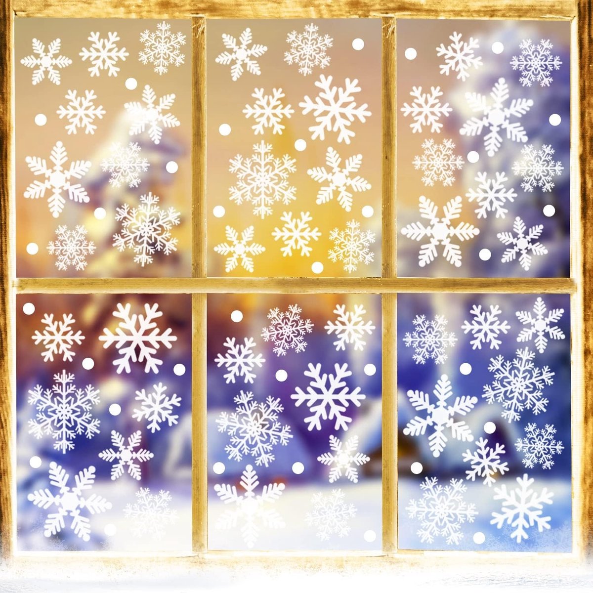 Sneeuwvlokken Raamstickers - Wit - 366 stuks - PVC Herbruikbare Decoratie - Voor Ramen en Deuren