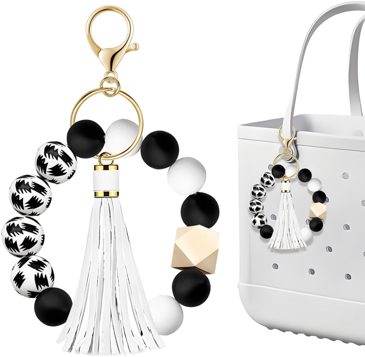 Tote Bag Charm - Siliconen Kraal - Gepersonaliseerd Kwastje - Perfect voor Handtassen - ShopVlot