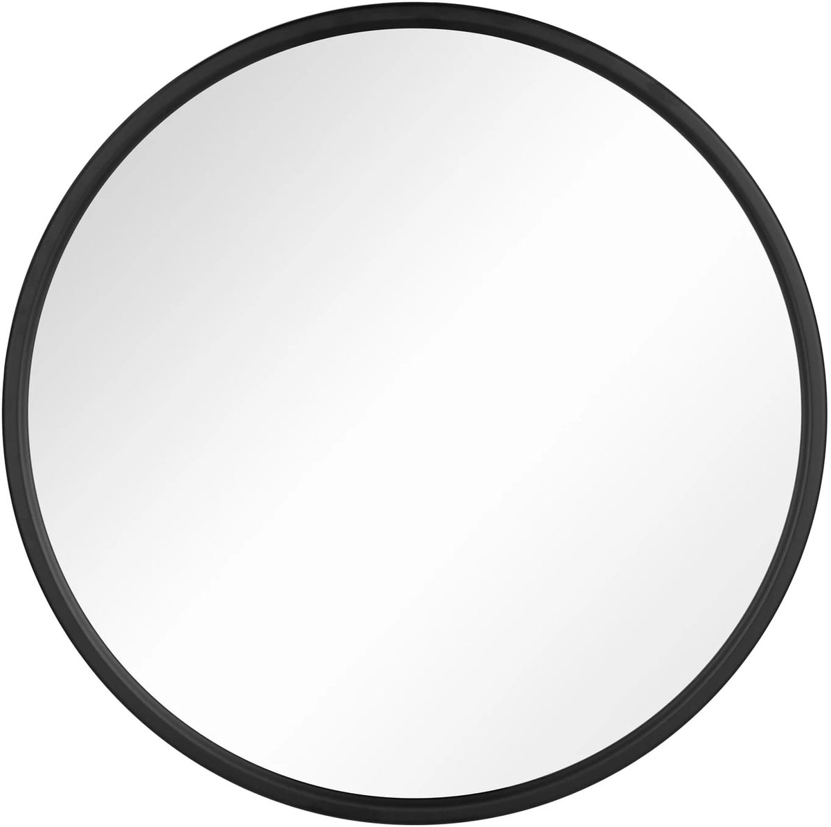 Ronde wandspiegel - Helder spiegelbeeld, Elegant design - Goudkleurig frame - 60x60 cm - Zwart