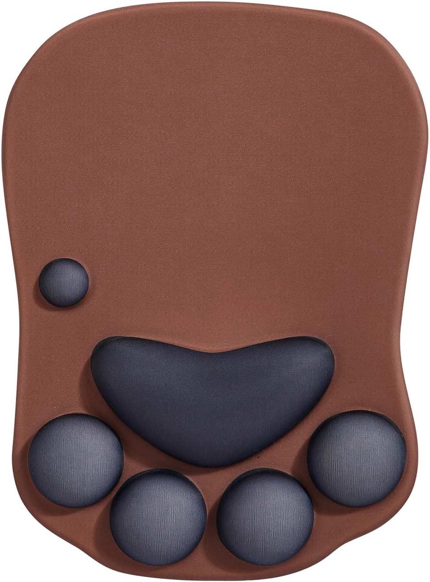 Muismat met polssteun - Silikonengel - Schattige kattenpoot - Comfortabel voor thuis en kantoor - ShopVlot