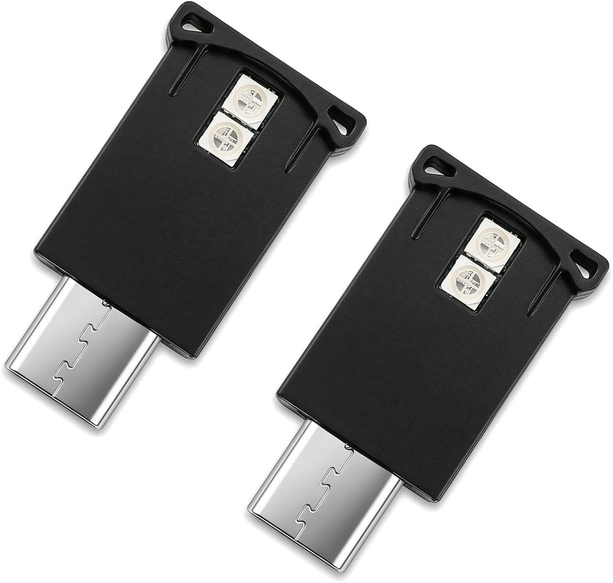 USB-binnenverlichting 2 stuks - RGB-kleuren - lichtgevoelige schakelaar - ideaal voor auto en slaapkamer - ShopVlot