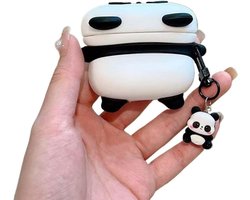 Cute Cartoon 3D Panda Design Earbuds Case for Airpods pro 3 (2025), Kawaii Silicone Headphone Protective Cover for Airpod Pro 3rd Generation with Keychain